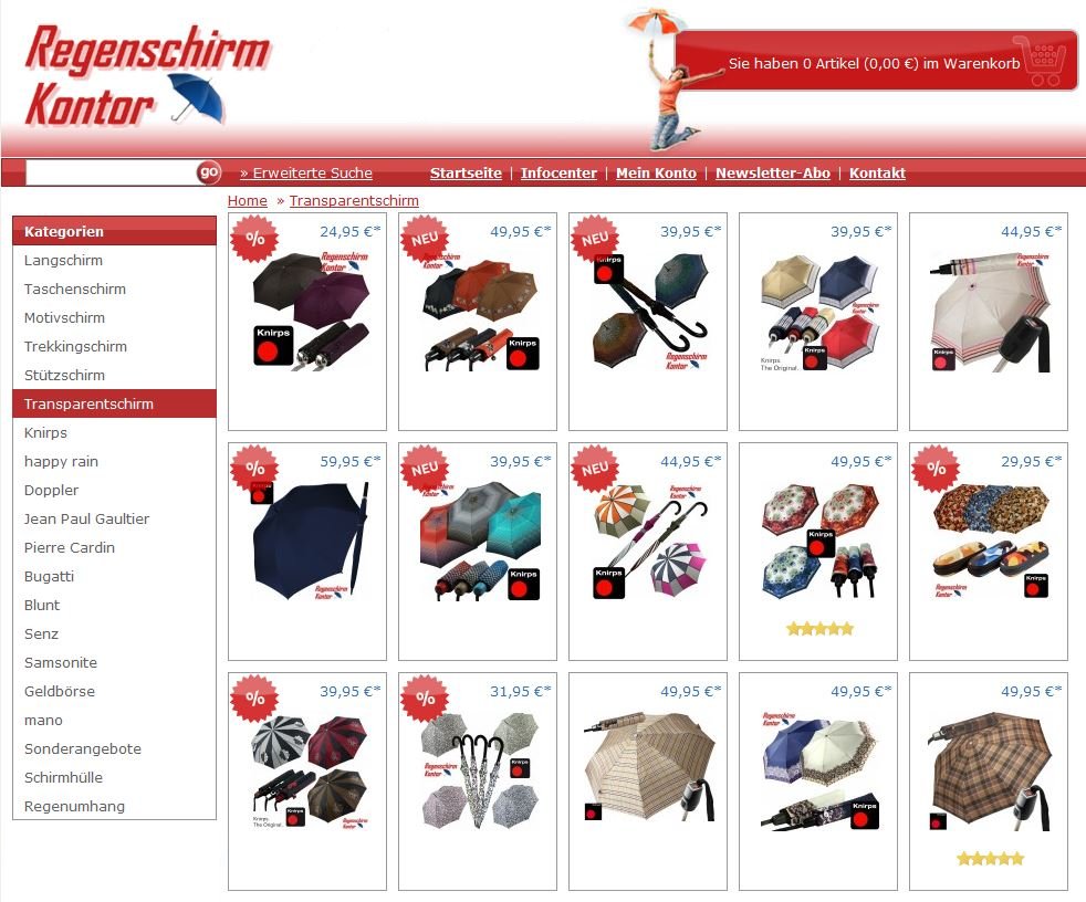 Regenschirm Knirps Onlineshop