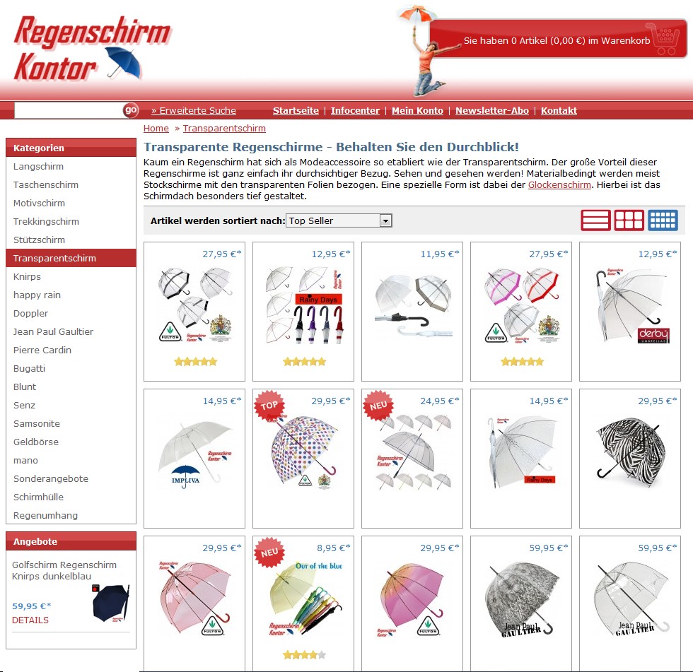 Regenschirm transparent kaufen